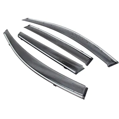 Cửa sổ cửa xe mưa Visor cho TOYOTA bz4x 2025 2026 chrome sáng Vent sunvisor làm lệch hướng bảo vệ Carnex