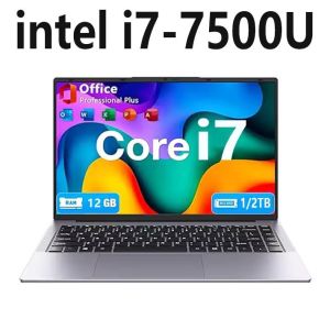 【Three year warranty】2026 Ultra Slim i7 Laptop Computer PC 14.1" intel Core i7 7500U Laptops 12GB RAM 1TB 2TB SSD Portable Laptop