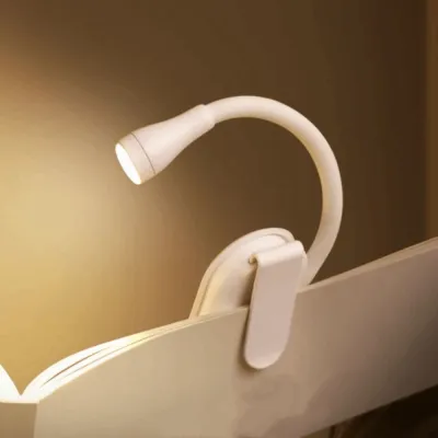 KECTTIO 3 Color Mini LED Book Light ABS Shell Adjustable Clip Clip Light 360° Flip Rechargeable Eye Protection Lamp Book Reading