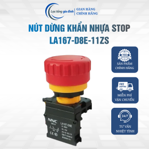 Nút dùng khẩn cấp Stop NNC LA167-D8E-11ZS nút nhấn dừng khẩn cấp tủ điện công nghiệp