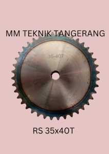 Sprocket RS 35 x 40 T Gear Rantai Single Gir gigi Z 40T RS35 -1 35Z40 35X40T 35-1 tipe B Sproket spr 35-40T 35x1x40T 35-1-40T
