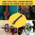 8-Inch Double Ended Valve Wheel Wrench,Durable Cast Steel Hand Tool for Smooth Valve Opening & Closing,Protects Handwheels from Damage - Ideal for Fire Riser Drains (1/2" and 21/32"). 