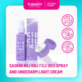 SASKIN Kili Kili Fied Deodorant Spray 60ml and Underarm Night Cream 10g Combo  Whitening  Brightening Niacinamide. 
