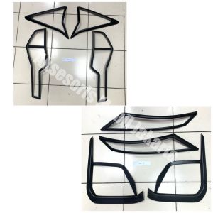 PAKET GARNISH HITAM DEPAN BELAKANG ALL NEW PAJERO  2021/ LIST HITAM LAMPU DEPAN BELAKANG ALL NEW PAJERO 2021