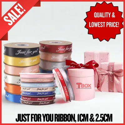 (45 Yards) 1cm 2.5cm Colorful just for you Ribbon Roll Gift Flower Wrapping Decorations II