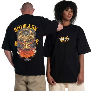 Tapaxco Kaos Oversize Pria T-Shirt Anime Onimask Kaos Pria Distro Keren Local Brand Cotton 24s