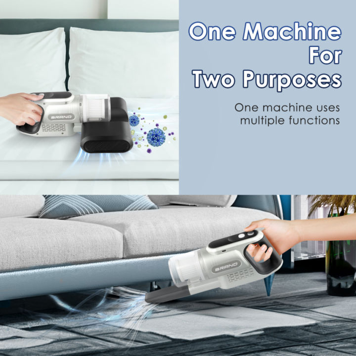Handheld Bed Vacuum Cleaner Machine with UV Light Washable HEPA Filter Anti-Mites Mattress Vacuum Cleaner for Deep Clean of Fur Hair Dust Bed Bugs on Sofa Couch Carpet and other Fabric