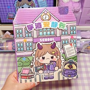 TU3Y PET Quiet Book Stickers Cartoon Handmade Cartoon DIY Stickers Educational Miniature Scene Stickers Holiday Gifts