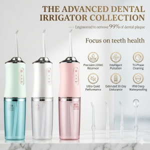 Electric Dental Rinser Water Flosser Portable Dental Irrigator Panglinis ng Ngipin at Braces - 3 Cleaning Modes & Long Battery Life