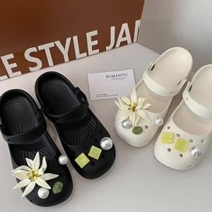 [Free Shipping] Eva Ballet-Style Clogs WomenS With A Fresh And Elegant Design Suitable For Outdoor Wear Beach-Friendly Non-Slip Comfortable And Featuring A Closed-Toe Design Perfect For Summer