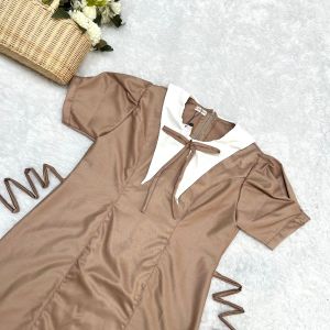 DRESS WANITA ADELLE KERAH REBAH PITA KEKINIAN