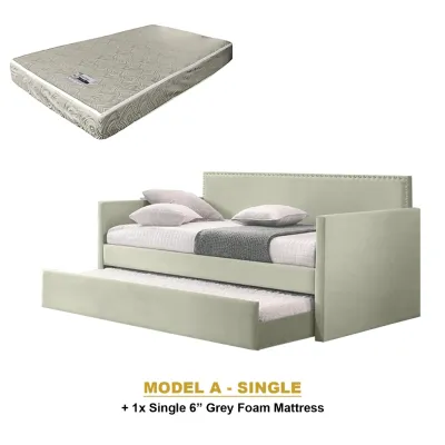 Living Mall Kaelle Series Daybed with Trundle or Drawer - With Mattress Option