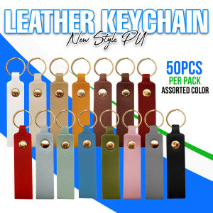 PaperCornerPh - (50PCS) Random Colors PU Leather Keychain – New Style for Keys & Bags