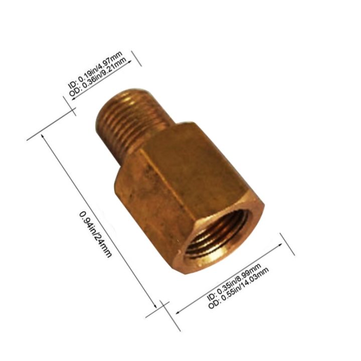 1/8 NPT Female To 1/8 BSPT Male Adapter Gauge Sensor Thread Adapter ...