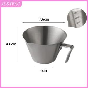 JCSYFAC Espresso Measuring Cup Small Espresso Cups With Handle Mini Coffee Bar Accessorie With V-shaped Spout