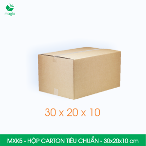 MXK5 - 30x20x10 cm - 60 hộp carton đóng hàng tiêu chuẩn - Thùng carton hộp giấy | Magix Packaging