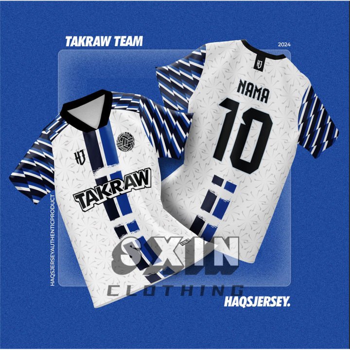 Jersey Design bu lelaki Sepak Takraw team jersey Custom name
