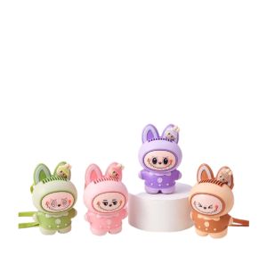 Cute Labubu lanyard small fan outdoor handheld portable cartoon small fan children students gifts