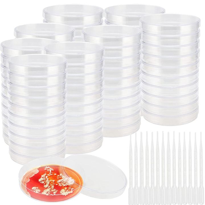 80 Pack 90MM Plastic Petri Dishes with Lids Glass Petri Dish Dishes