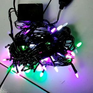 Lampu Hias Tumblr 100 LED Lancip 10 Meter Kontra Kabel Hitam