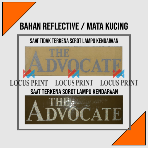 Cutting Sticker Stiker The Advocate Advokat Lawyer Pengacara Bahan Reflective