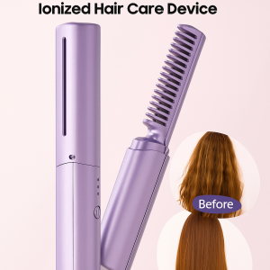 Ion Hair Straightening Brush for All Year Round Travelers and Home Users Portable NonDamaging Fluffy Hair Styling