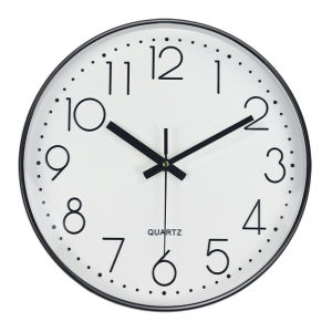 TOP TREND PH Silent Quartz Wall Clock black white wood grain 8Inch Simple Modern for Living Room Office & Bedroom Wallclock