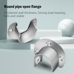 4PCS Official Curtain Rod Round Tube Closet U Shaped Rod End Supports Closet Pole Sockets