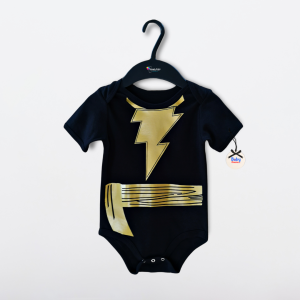 Black Adam Baby Costume Onesie 0–12 Months | Superhero Cotton Bodysuit