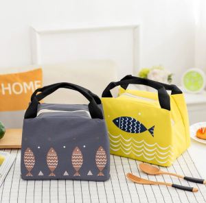 TSC - TB106 Waterproof Travel Lunch Bag Fish Pattern / Tas Bekal Tahan Panas & Dingin