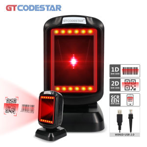 GTCODESTAR GT-9208 Wired Desktop Automatic Scan 2D Barcode Scanner Omnidirectional Qr Bar code Reader Scanners for Shop Supermarket