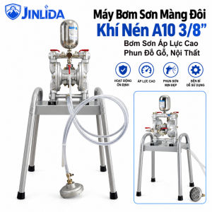 Máy Bơm Sơn Màng Đôi Khí Nén A10 3/8” Bơm Sơn Áp Lực Cao Phun Đồ Gỗ Nội Thất