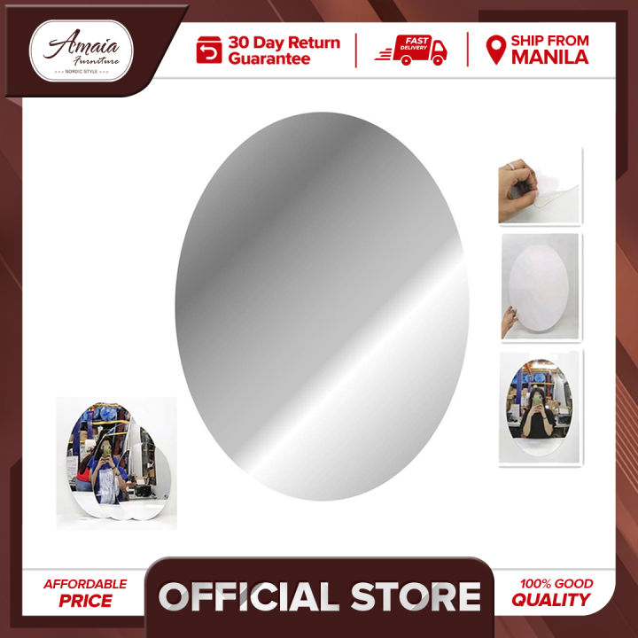 Amaia Self-adhesive Frameless Wall Mirror for Bathroom, Vanity and ...
