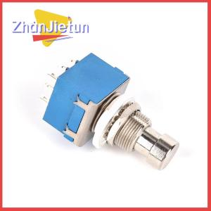 zhanjietun 1 hộp bàn đạp hiệu ứng guitar 3 chân 9 chân Công tắc kim loại chân đế màu xanh dương
