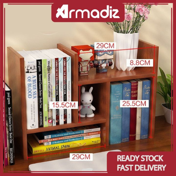 AMZ Rak Buku Table Bookshelf Rack Table Top Bookshelf varied
