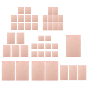 10pcs 1.5mm Single Sided brass Clads Boards Multiple Size Clads Boards for Electronic Projects & Prototype Development