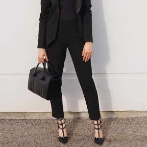 Pocket Women Casual Office Work OL Slack Pants Loose High Waist Plus Size Muslimah Work Pants Women