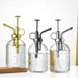QWQRAFD Rain Drop Glass Spray Bottle Hand Pressure Push-type Garden Watering Can Creative Fine Mist Clear Flower Sprayer Household