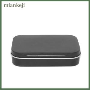 miankeji Kim loại hình chữ nhật rỗng nhỏ hộp thiếc tinplate đẩy kẹo trường hợp Thùng Jar bản lề container nhỏ tổ chức Lưu trữ hộp