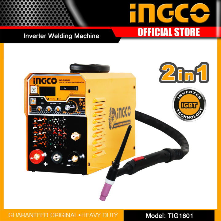 INGCO TIG1601 Dual 2 in 1 TIG / MMA Portable Inverter Welding Machine