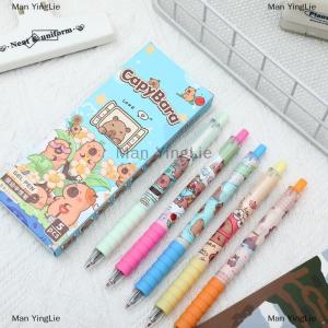 [COD] Man YingLie 5 10Pcs Cute Cartoon Capybara Gel Pens Kawaii Pen Set Quickly-Drying Pen Refills Pens Set Office School Stationery Supplies