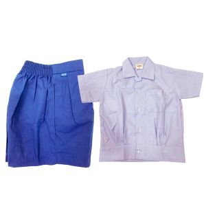 ชุดนักเรียนอนุบาลชาย เอวจั๊ม / เอวกระดุม สีกรมท่าอ่อน/สีแดง WOOD MAN ราคาถูก คุ้มค่า พร้อมส่ง(WM)