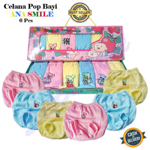 6pc Celana Pop Bayi Newborn ANA SMILE - Satbe Store