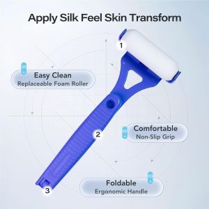 Back application roller - Durable plastic sunscreen moisturizing roller - Precise application to hard to reach areas on the back - Essential tool for beauty enthusiasts