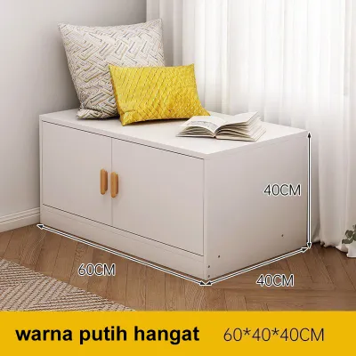 COUNTRY-HOUSE Lemari Kabinet 3 Pintu Multifungsi Kabinet Penyimpanan Rendah Rak Penyimpanan Kayu Minimalis untuk Ruang Tamu dan Kamar Tidur