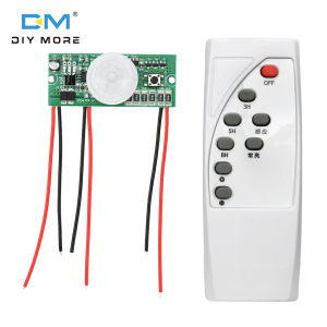 diymore Remote Control + Human Body Induction Solar Light Circuit Board 3.2V3.7V Solar Integrated Street Light Control Board
