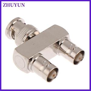 ZHUYUN 1Pcs BNC Male Plug To 2X BNC Female Jack Y Splitter RF Adapter Connector Coaxial