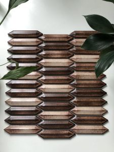 Gạch mosaic hình que diêm G7A007 màu sắc lạ mắt thiết kế độc đáo độ bền cao chịu lực tốt hàng sẵn kho giá rẻ trang trí tường phòng khách phòng bếp quán bar nhà hàng khách sạn cao cấp shop thời trang