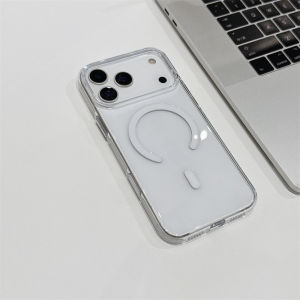 Luxury Acrylic Clear Plastic Ultra Thin For Magsafe Case for iPhone 18 17 16 Pro Max High Clear Transparent Camera Protect Cover