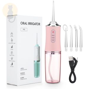 Portable Water Flosser Cordless Oral Irrigator USB Rechargeable IPX7 Waterproof Dental Cleaner 3 Modes Teeth Cleaning